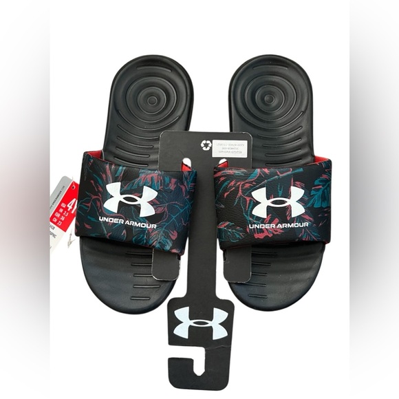 Under Armour Kids' Ansa Graphic Fixed Strap Slide Sandals, 4Y - Picture 2 of 4